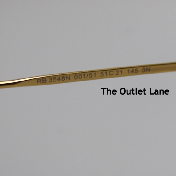 Model Display RayBan Hexagonal Gradient Brown RB3548N Gold Frame - Picture 9 of 16